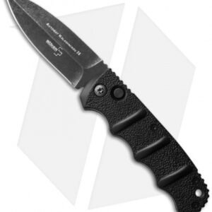 Boker Kalashnikov Dagger Automatic Knife Black Aluminum (3.25" Smokewash D2)